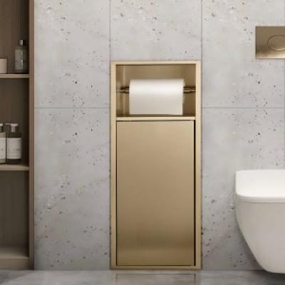 FA-XND-03GD Wall Mounted Stainless Steel Shower Niche with Board